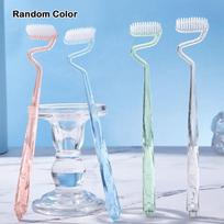 New Soft S-shaped Toothbrush Massage Oral Care Vertical Toothbrush Tongue Coating Cleaning Tongue Cleaning Brush Adults
