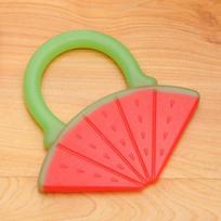 1PC Lovely Baby Teether Infant Teething Ring Baby Rattles Biting Toy Kid Fruit Shape banana shape beige