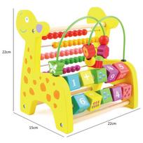 Wooden Grow-up Toys for Children Montessori Education Math Beads Blocks Early Childhood red