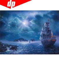 Scenery Sea Diamond Embroidery 5D DIY Diamond Painting Cross Stitch Picture Full Round Diamond 20X30 gray