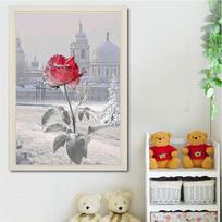 Deimantinis siuvinėjimo rinkinys Visas apvalus grąžtas Deimantinis dažymas 5d akmenų sienų dekoro paveikslėlis 20X30CM gray