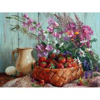 5D DIY Diamond Painting Colored Flowers Embroidery Mosaic Cross Stitch Rhinestone Decoration 20X30CM gray