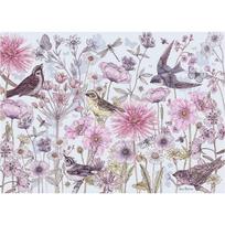 5D DIY Diamond Painting Birds and Flowers Embroidery Mosaic Cross Stitch Rhinestone Decor 20X30CM gray