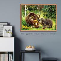 Deimantinė tapyba Siuvinėjimas Mažas Ežiukas Rankų darbo rankdarbiai Mozaika kryžminio dygsnio namų dekoras 20X30CM yellow