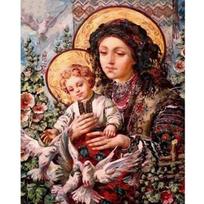 Kalnų krištolas Paveikslėliai Religija Deimantinė tapyba Mergelė Motina Kūdikis Deimantinis Siuvinėjimas Namų dekoravimas 20X30CM