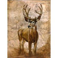 Full 5D Diy Diamond Painting Deer and Map Embroidery Cross Stitch Home Decor Handmade Gift 25x30cm