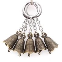 Antikvarinis varpas Kinijos mini skulptūra Pray Guanyin Buddha Bell Shui Feng Bell 9cm