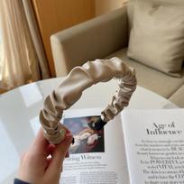 Vintažinis PU odos klostuotas galvos apdangalas moterims, elastinės juostos plaukams, retro stiliaus, moteriški elastiniai plaukų aksesuarai, galvos apdangalas gray