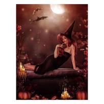 Full 5D DIY Diamond Painting Seductive Witch Diamond Embroidery Mosaic Kits Cross Stitch Home Decor Handmade Gifts Round 20x30cm