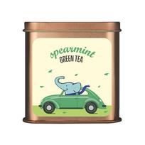 Darjeeling žalioji arbata su mėtomis (100 g), Mėtų žalioji arbata, arbatos kamienas