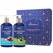 StBotanica Obuolių acto ir ekologiško argano aliejaus plaukų šampūnas + Argano plaukų kondicionierius, 300 ml