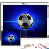 Visas 5D „pasidaryk pats“ deimantų piešimas ugnies ir vandens futbolas 5D deimantų piešimas Full Round 20X30CM