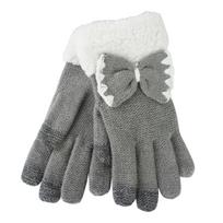 Bowknot touch screen gloves Winter Knitted Gloves  Warm Mittens Outdoor Glove Winter Gloves pilka