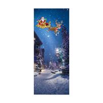 Kalėdų senelio ir briedžio lipdukai ant durų PVC nulupti ir klijuoti tapetai Svetainės Vaikų kambario Plakatai Kalėdiniai lipdukai Namų dekoras 77cm*200cm