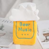 Cartoon Cute Children Coin Purse Creative Creative Burger Fries Yogurt Plush Coin Bag Kawaii Zipper Bag Coin Pouch for Kids white