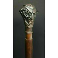 Vintage Brass Victorian Joker Handle Wooden Style Walking Stick Cane Designer