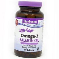 Natūralus Omega-3 iš lašišos aliejaus, Omega-3 lašiša, Bluebonnet Nutrition 90 gelio dangteliai (67393004) 90softgels
