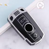 TPU automobilio išmaniojo rakto dėklo dangtelis, skirtas BMW E60 E61 E70 E81 E87 E90 E91 E92 X1 X5 X3 1 3 5 6 serijos Z4 apsauginio apvalkalo priedai gray