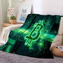 „Bitcoin Soft Throw“ antklodė Žaidimas „Bitcoin Soft Throw“ antklodė antklodė antklodė antklodė šilta animacinių filmų spausdinta lovatiesė lova sofa sofa Gimtadienio dovanos berniukams 75cm x 90cm