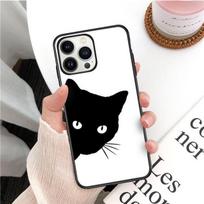Black Cat telefono dėklas, skirtas iPhone 14 13 12 11 Pro Max Xs Xr X 8 7 Plus Se mobiliųjų telefonų dėklai Funda Cell iPhone 11 black