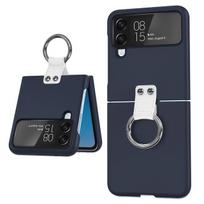Phone Strop Fashion Folding Protective Case For Samsung Galaxy Z Flip 4 5g Flip4 Flip3 Flip 3 Non -Slip Ring Holder Cover for Samsung Z Flip 4 juoda