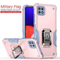 For Samsung Galaxy Z Flip 3 Case Shockproof Armor Ring Stand Magnetic Holder Bracket For Galaxy Z Flip 4 2022 Back Cover For Galaxy Z Flip 3 tamsiai žalia spalva