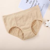 3D Honeycomb Seamless Honeycomb Underwear Massage with High Elasticity and Breathability Mid Waist and Hip Lifting Briefs for Women one size juoda