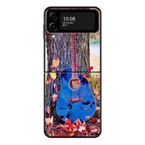 Phone Case For Samsung Galaxy Z Flip 4 Z Flip3 5g Case For Galaxy Z Flip Hard Shell Capa Classical Music Instrument Guitar Piano Samsung Z Flip4