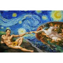 Humor Funny Poster Wall Decor Van Gogh Abstract Oil Painting Modern Home Room Decor Star Aky Prints Picture No Frame 21*30cm