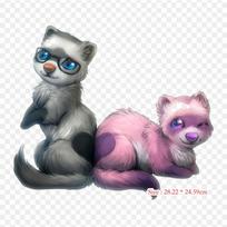 Png Ferret Ferret Cat Iron on Heat Transfer Printing Vinyl Patches Sticker for Clothes DIY Appliques Washable Patches gray