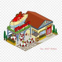 Italian Cuisine Restaurant Villa Iron on Heat Transfer Printing Vinyl Patches Sticker for Clothes DIY Appliques Washable Patches