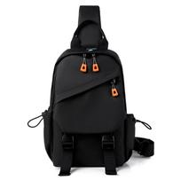 Madingas „Crossbody“ krepšys, daugiafunkcis, vandeniui atsparus krūtinės krepšys, vyriškas krepšys, didelės talpos, vieno peties krepšys one size juoda
