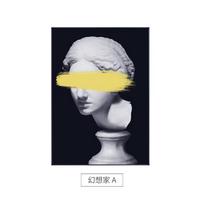 Abstract David Sculpture Wall Art Canvas Paitning Posters and Prints Europe Women Wall Picture for Living Roo Bedroom Home Decor 21*30cm gray