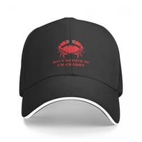Don't Bother Me I'm Crabby Baseball Caps Snapback Unisex Women Hats Casual Cap Hip Hop Baseball Hat Polychromatic Customizable As shown