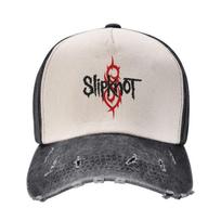 Slipknots Band Trucker Hats Outfit Fashion Distressed Cotton Headwear For Unisex Style Adjustable One Size gray
