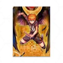medžio masyvo rėmas Hinata Haikyuu Anime apdaila Namų dekoras Drobė Tapyba Svetainė Sienos Menas Nuotraukos Plakatai Spaudiniai 30*40cm(with frame) black