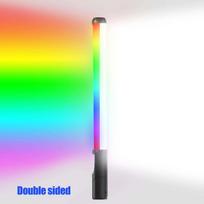 15 W RGB rankinė fotografijos lempa, dvipusė liuminescencinė lazdelė, nešiojama LED lemputė LED lazdelė juoda
