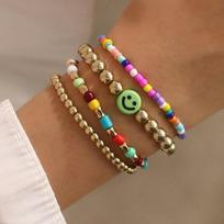 Bohemiškas žavesys, karoliukų apyrankių rinkinys vyrams, moterims, madingos cirkonio, rankų darbo, elastinės virvelės apyrankės, bangle, moteriški boho papuošalai, dovanos