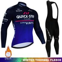 Cycling Jersey 2023 Uniform Winter Thermal Fleece Men Mtb Men's Clothing Complete Clothes Outfit Blouse Costume Bike Bib Pants XS blue