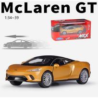 1:36 mastelio Welly McLaren GT lydinio automobilio modelis Diecasts Metalinis žaislinis transporto priemonės Automobilio modelis Aukštas modeliavimas Kolekcija Vaikų dovanos 1/36-11.7x5.2x3.3cm auksas