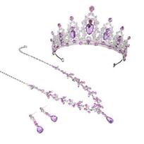 Patrauklus Tiara Crown perdėto lydinio suknelė violetinė