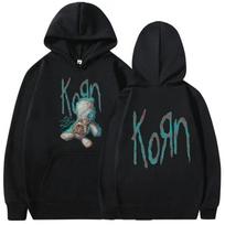 „Korn Issues“ roko grupės muzikos albumas „Hoodie Unisex“ vintažinio metalo gotikinis negabaritinis gobtuvas Gatvės apranga Hip Hop Punk megztinis su gobtuvu 2XL