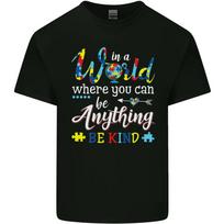 Autizmas Pasaulyje Būkite Malonūs Autistiškas ASD Unisex Marškinėliai S