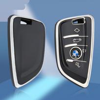 TPU automobilio nuotolinio valdymo pulto rakto dėklo dangtelis, skirtas BMW X1 X3 X5 X6 X7 1 3 5 6 7 serijai G20 G30 G11 F15 G01 G02 G05 berakčiai priedai gray