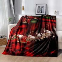 Merry Christmas Flannel Blanket Santa Claus Fashion Super Soft Warm Lightweight Living room Bedroom Sofa Bed For Picnic Blanket 30x40inch