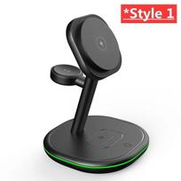 3 in 1 Magnetic Wireless Charger Stand Pad 15W Fast Charging Station Dock for iPhone 14 13 12 Pro Max Mini IWatch 8 7 6 Airpods juoda