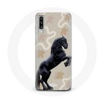 Coque pour Samsung Galaxy A70 Frison Noir Race de cheval juoda