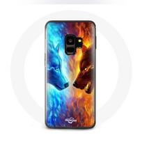 Coque Samsung Galaxy S9 Loup de Glace et de feu