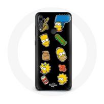 Case - The Simpsons - P30 Lite - Soft - Black - Stickers juoda