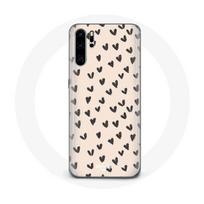 Coque pour Huawei P30 Pro Fond de texture abstraite coeurs noir juoda